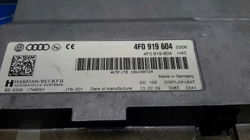 Pantalla Multifuncion para Audi A6 Allroad Quattro (4Fh)