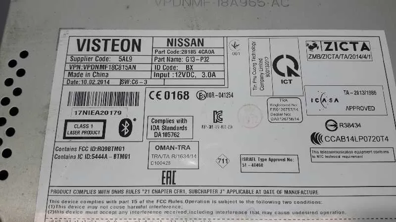 Sistema Audio / Radio Cd para Nissan Qashqai (J11)