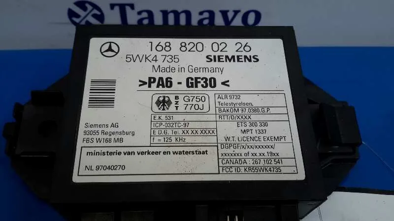 Centralita Inmovilizador para Mercedes-Benz Clase A (W168)