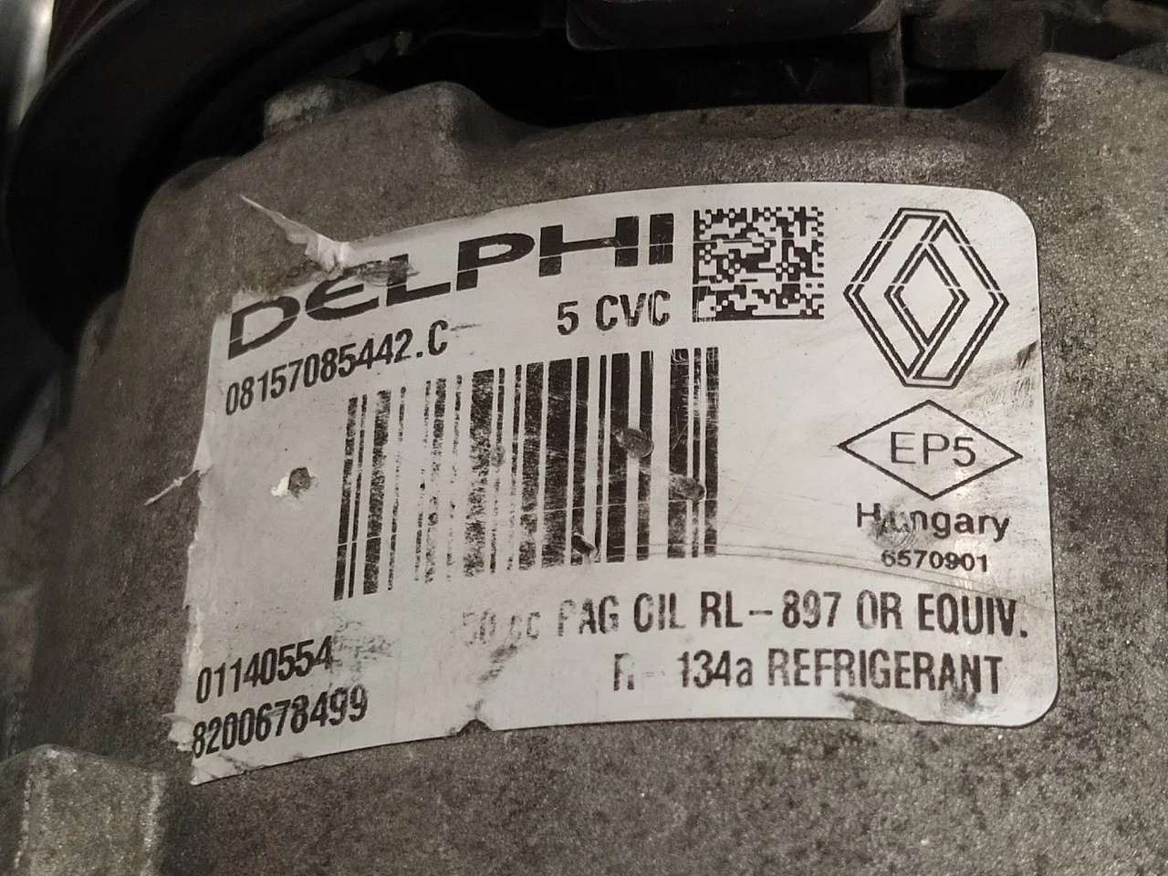 Compresor Aire Acondicionado para Renault Scenic Ii