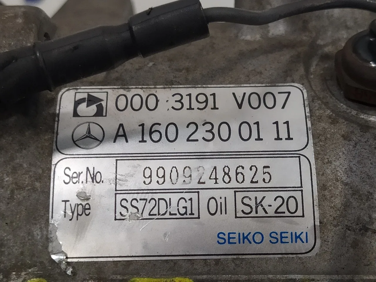 Compresor Aire Acondicionado para Smart Micro Compact Car