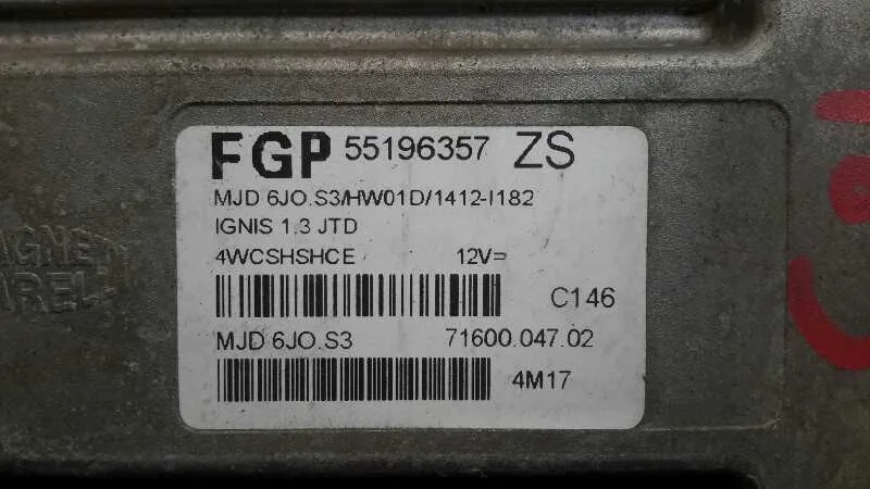 Centralita Motor Uce para Suzuki Ignis Rm (Mh)