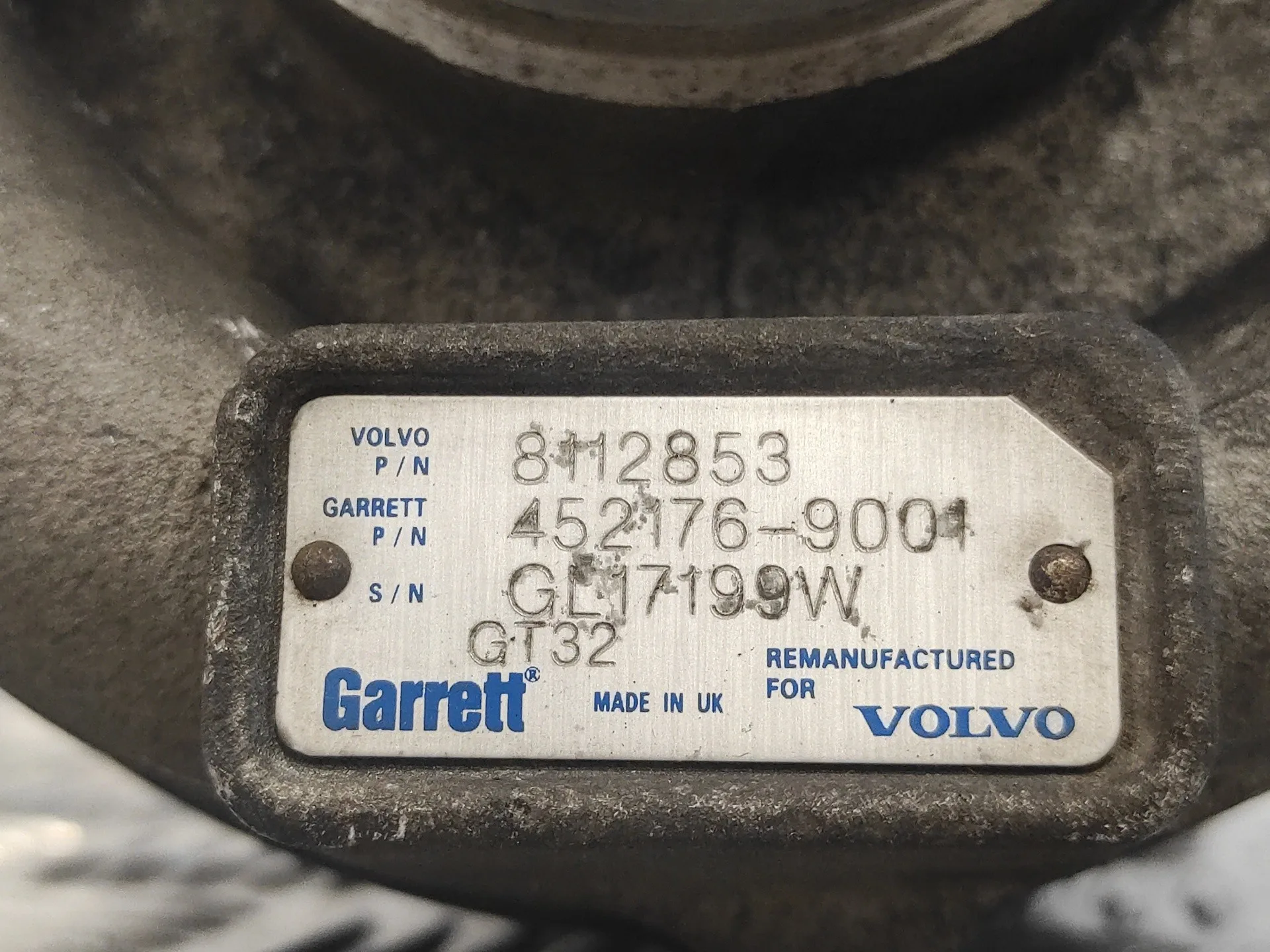 Turbocompresor para Volvo Fl 612