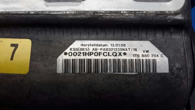 Airbag Delantero Derecho para Volkswagen Touran (1T1)