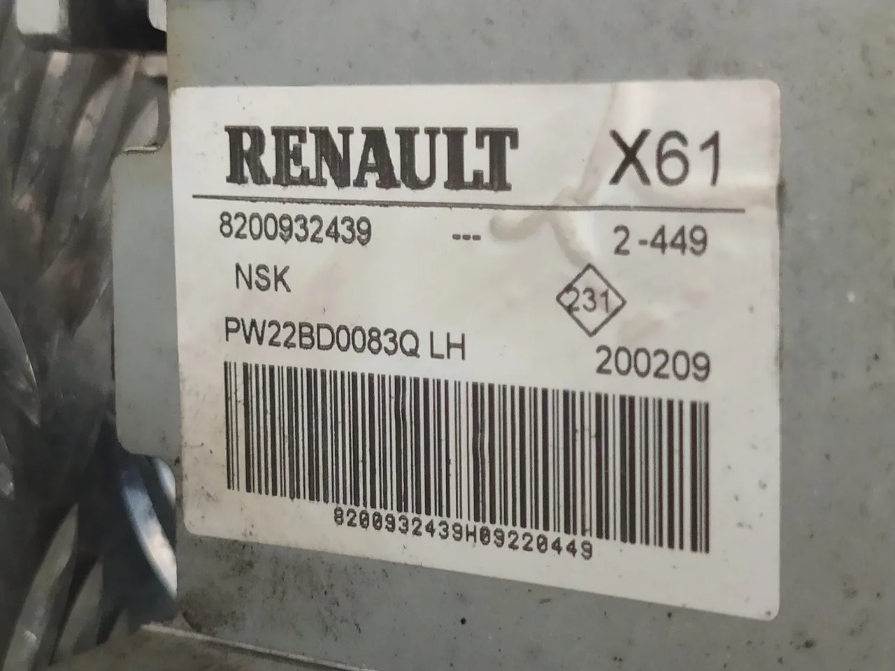 Columna Direccion para Renault Kangoo