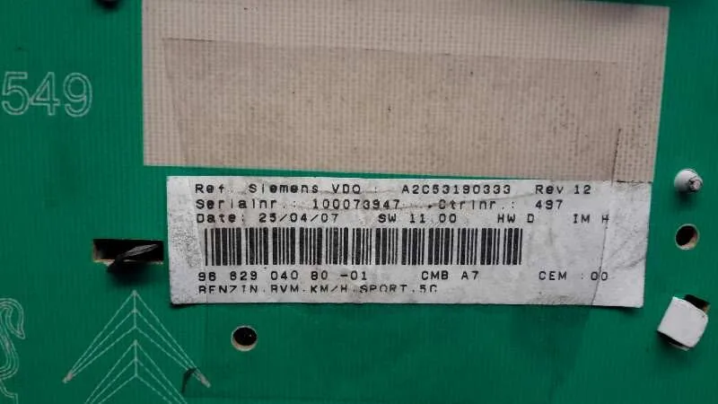Cuadro Instrumentos para Peugeot 207