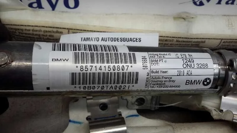Airbag Cortina Delantero Derecho para Bmw X5 (E70)