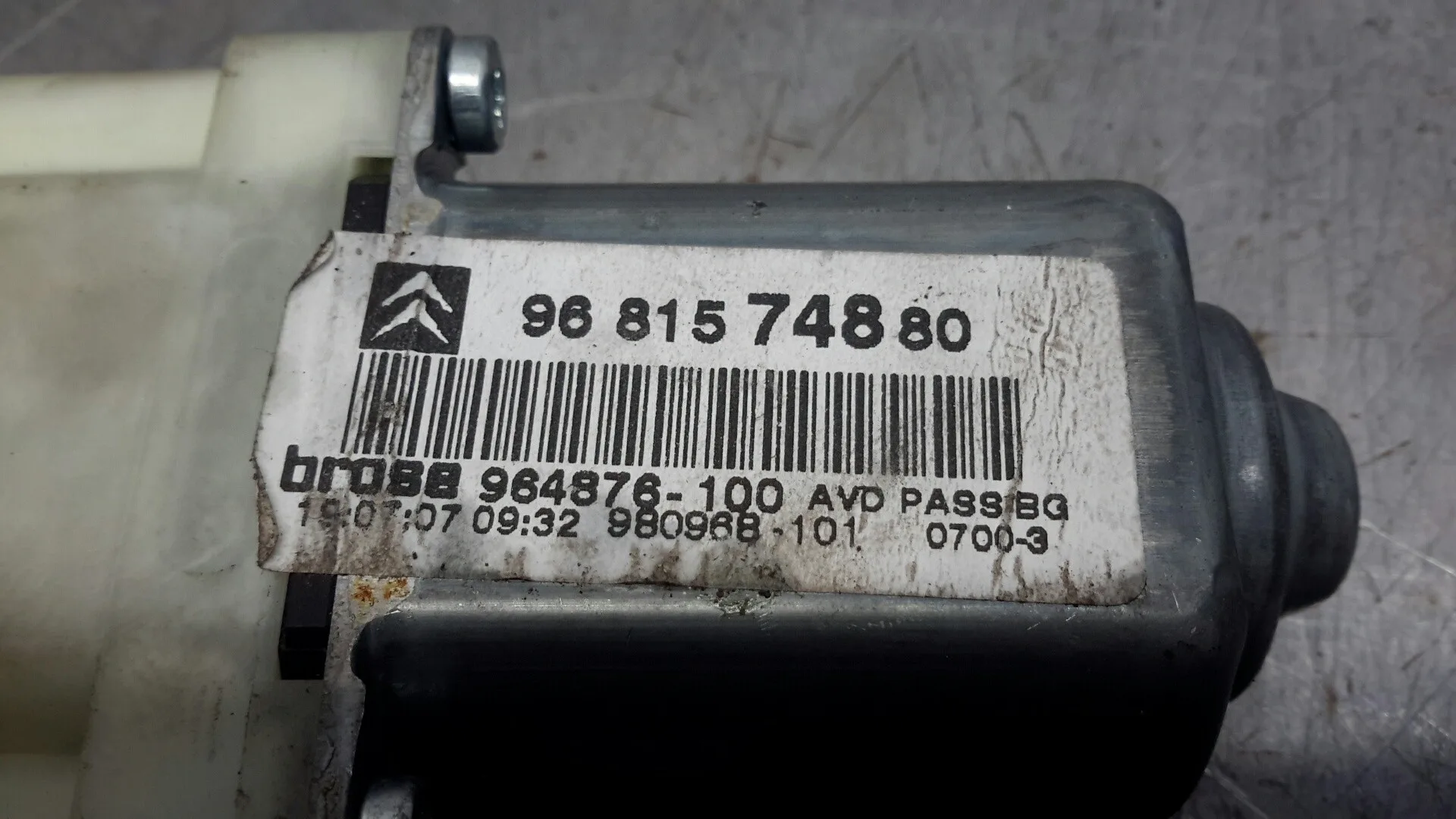 Motor Elevalunas Delantero Derecho para Citroën C4 Berlina