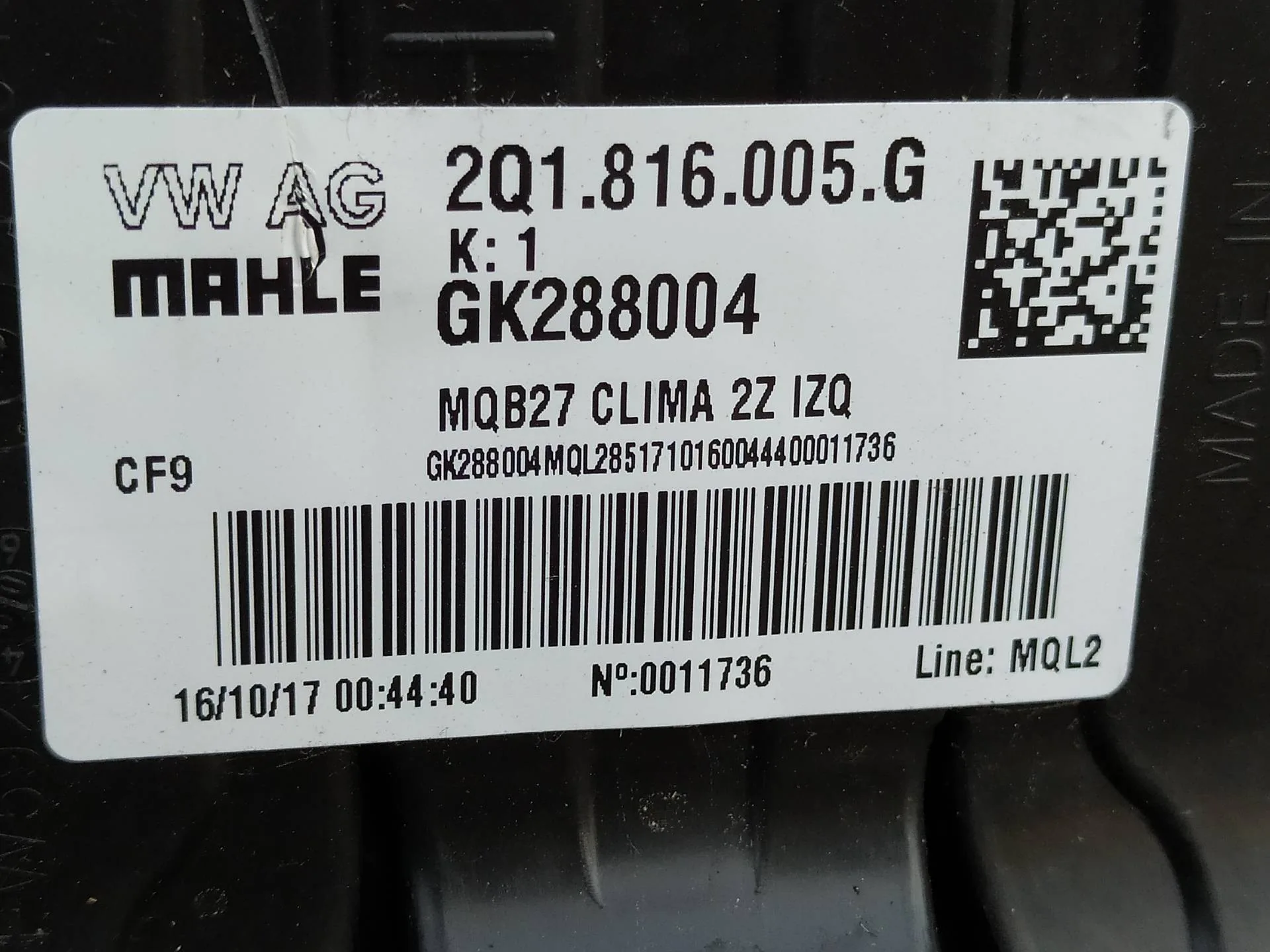 Calefaccion Entera Normal para Seat Ibiza (Kj1)