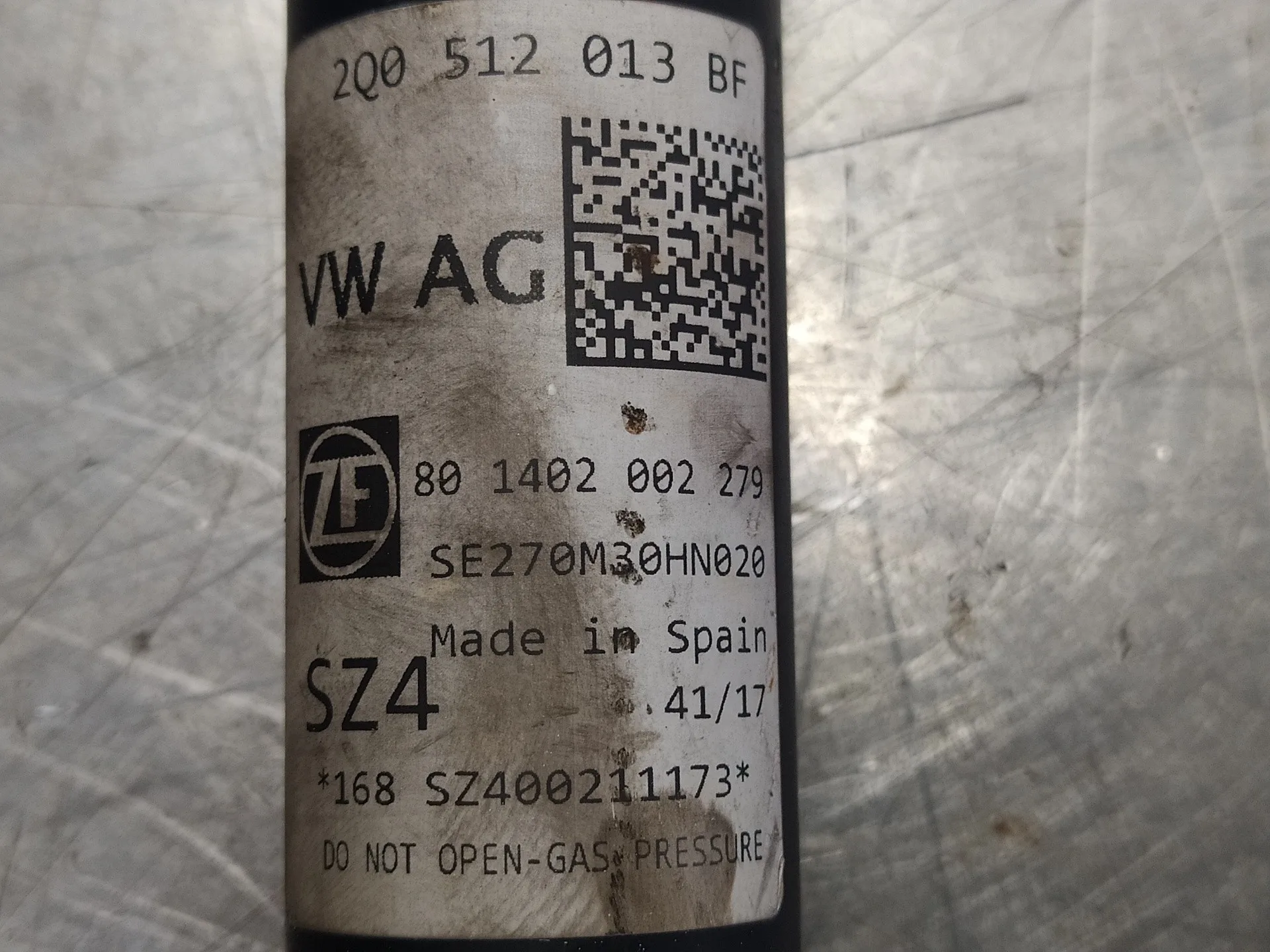 Amortiguador Trasero Derecho para Seat Ibiza (Kj1)