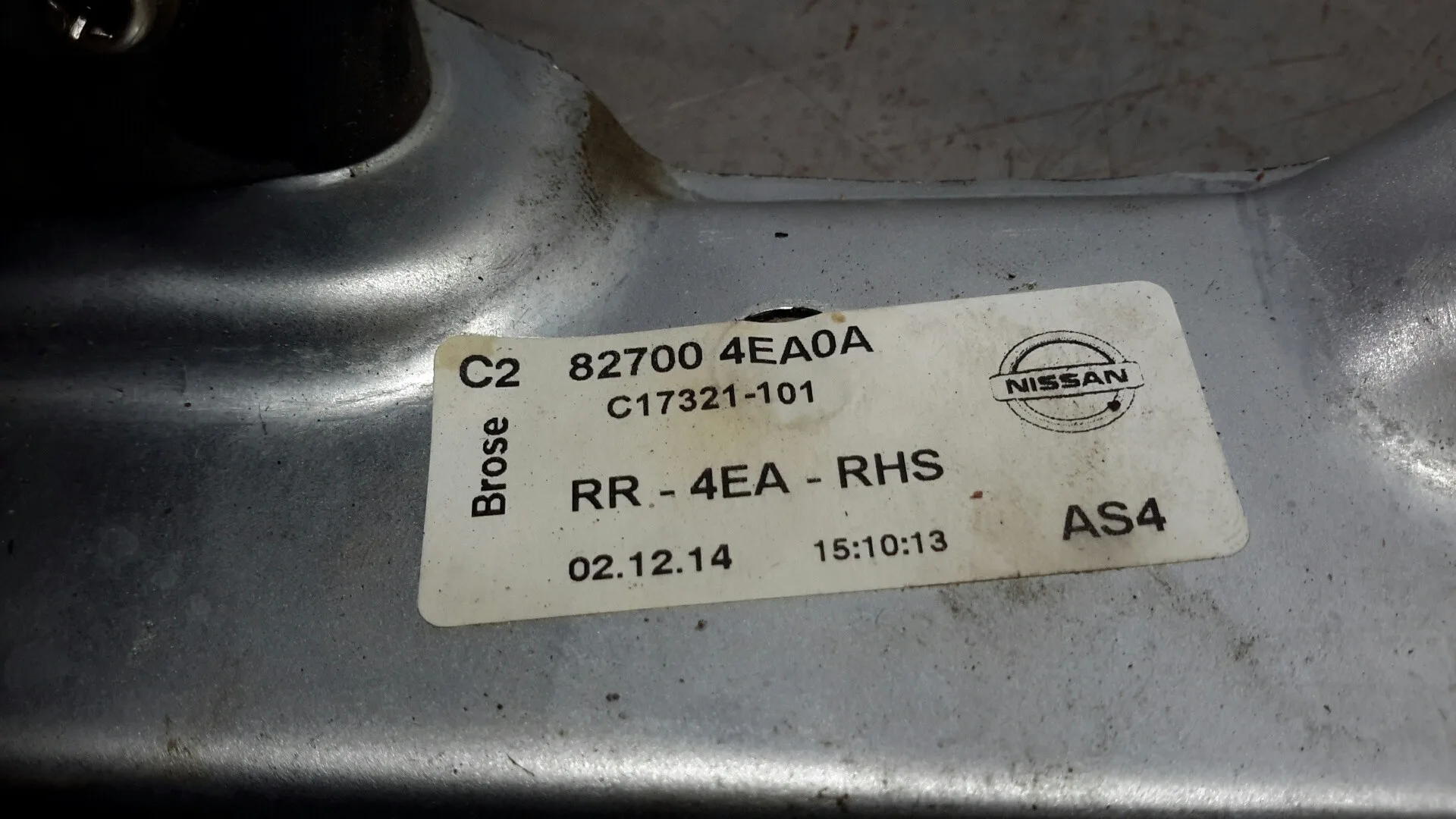 Elevalunas Trasero Derecho para Nissan Qashqai (J11)