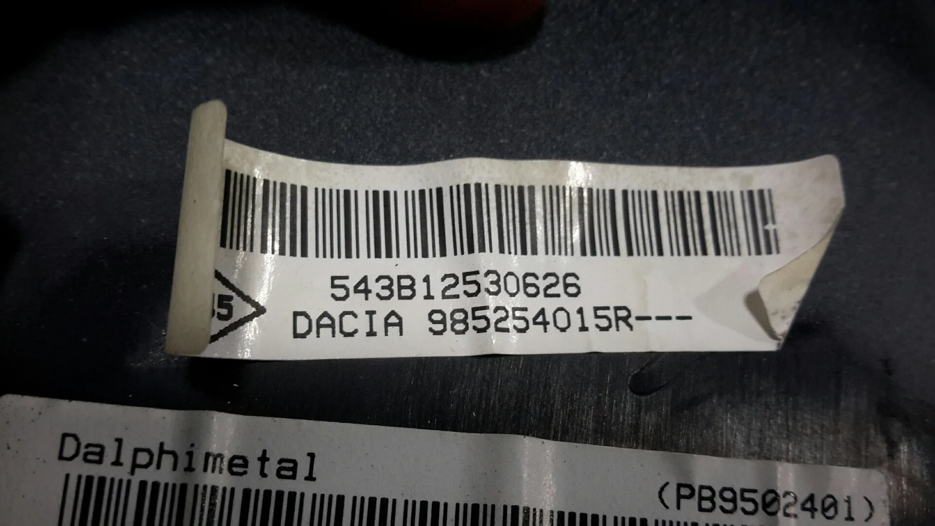 Airbag Delantero Derecho para Dacia Dokker