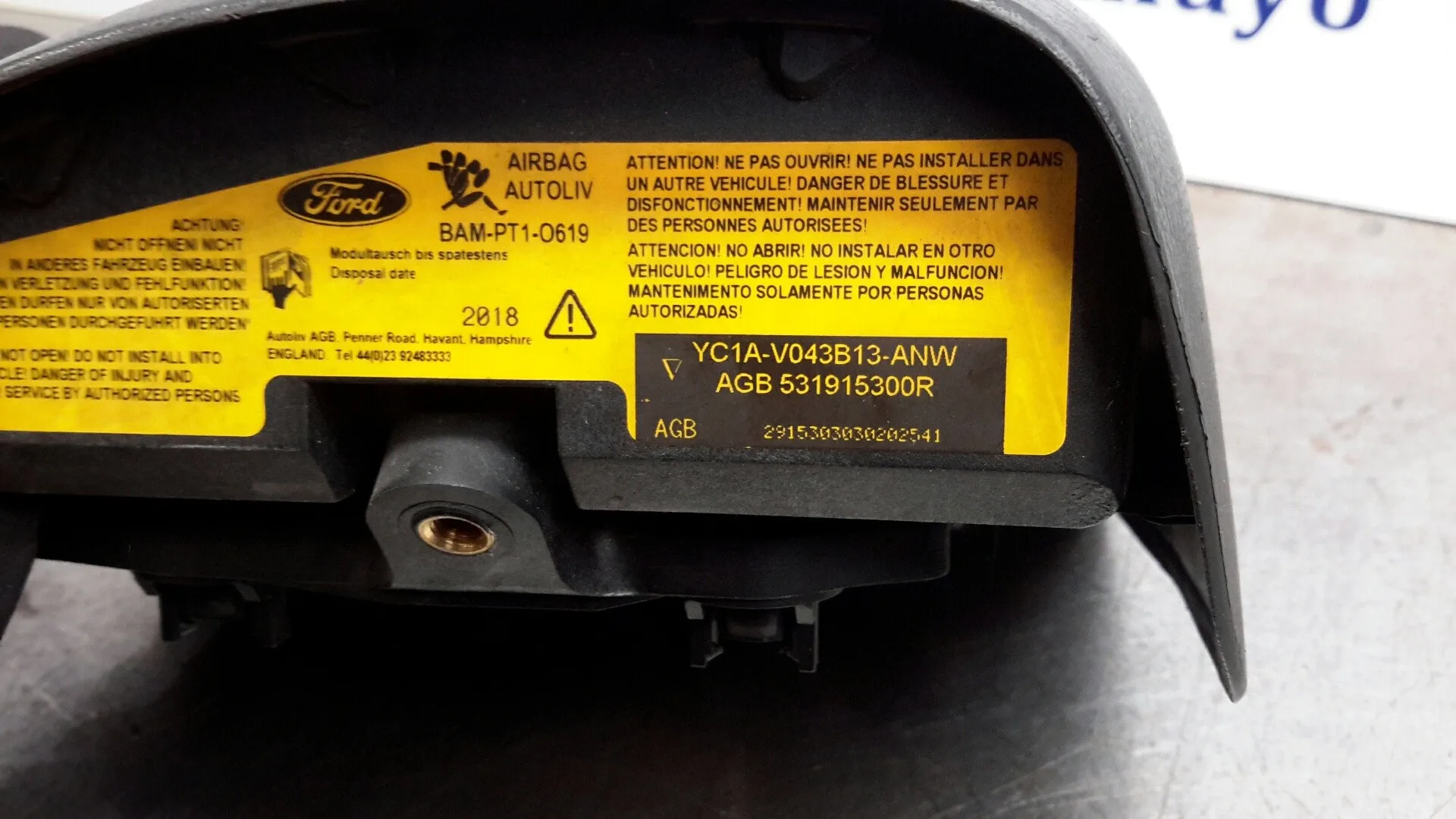 Airbag Delantero Izquierdo para Ford Transit Caja Cerrada, Corta (Fy) (2000 =>)