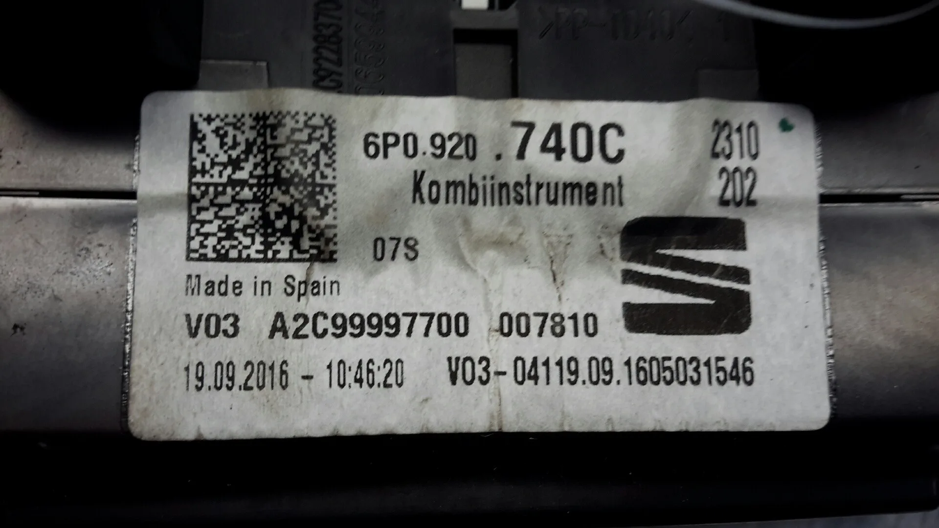 Cuadro Instrumentos para Seat Ibiza Sc (6P5)