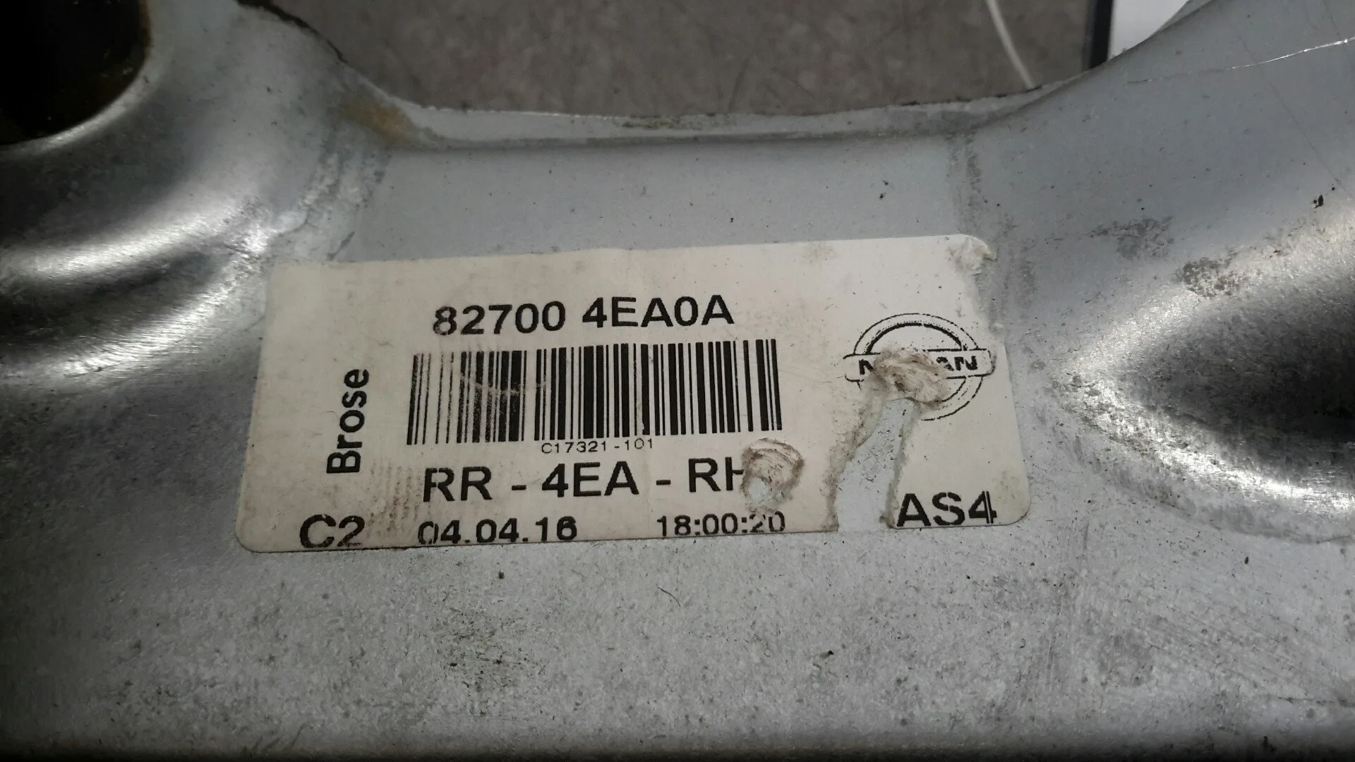 Elevalunas Trasero Derecho para Nissan Qashqai (J11)