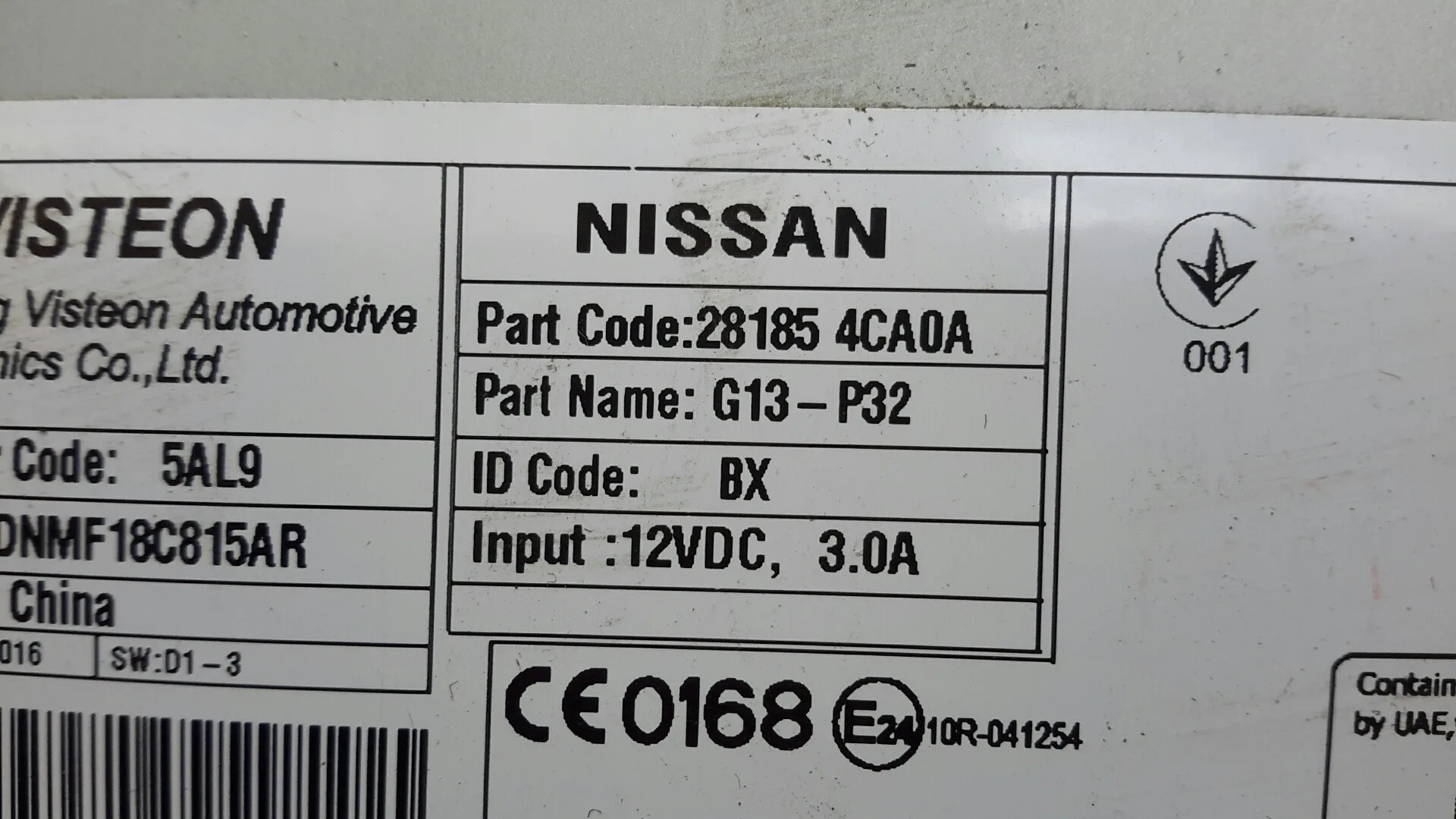 Sistema Audio / Radio Cd para Nissan Qashqai (J11)