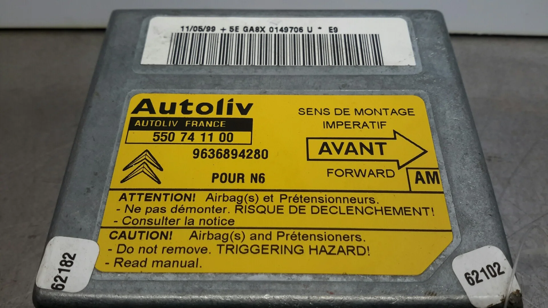 Centralita Airbag para Citroën Xsara Berlina