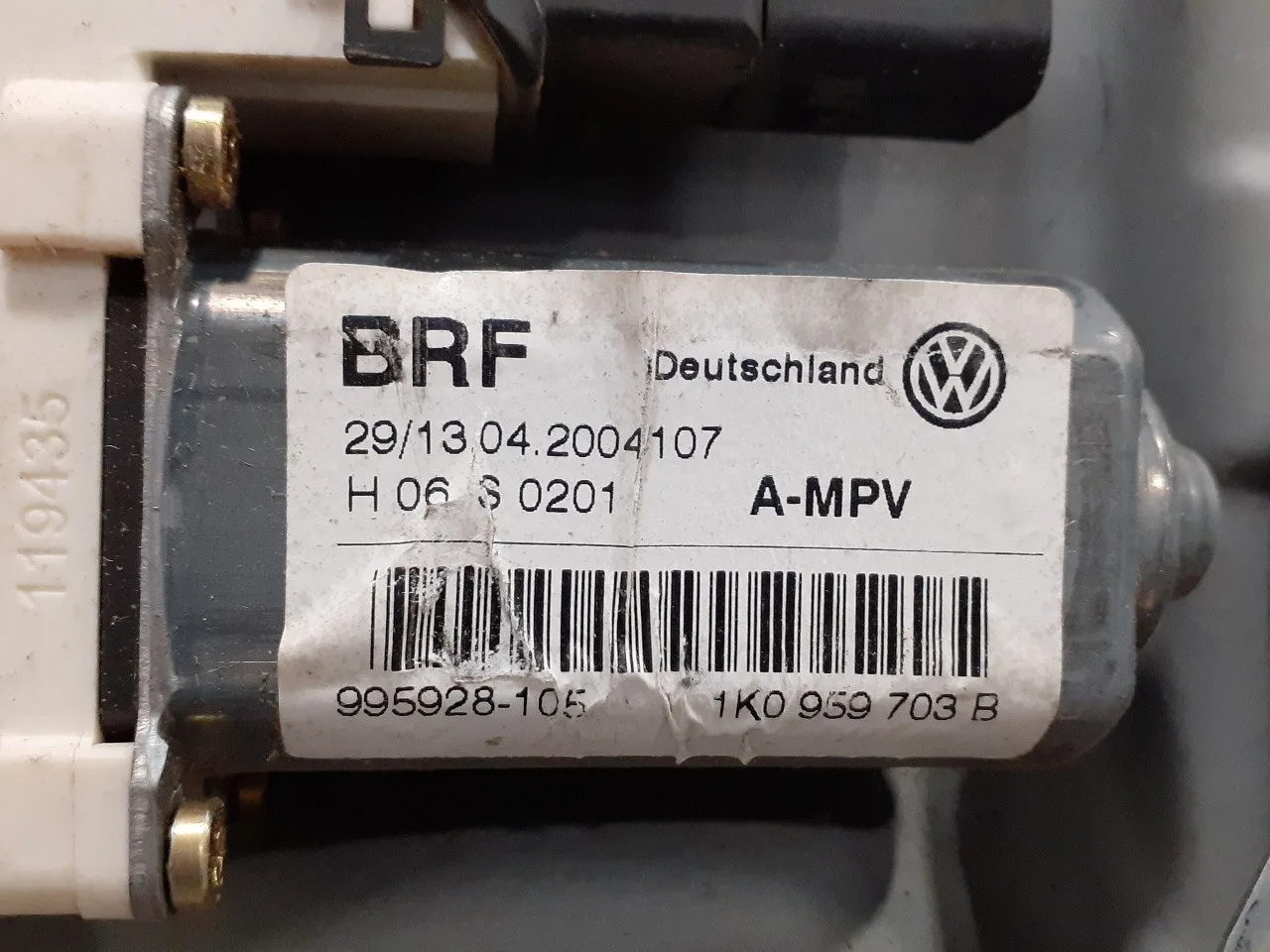 Elevalunas Trasero Izquierdo para Volkswagen Touran (1T1)