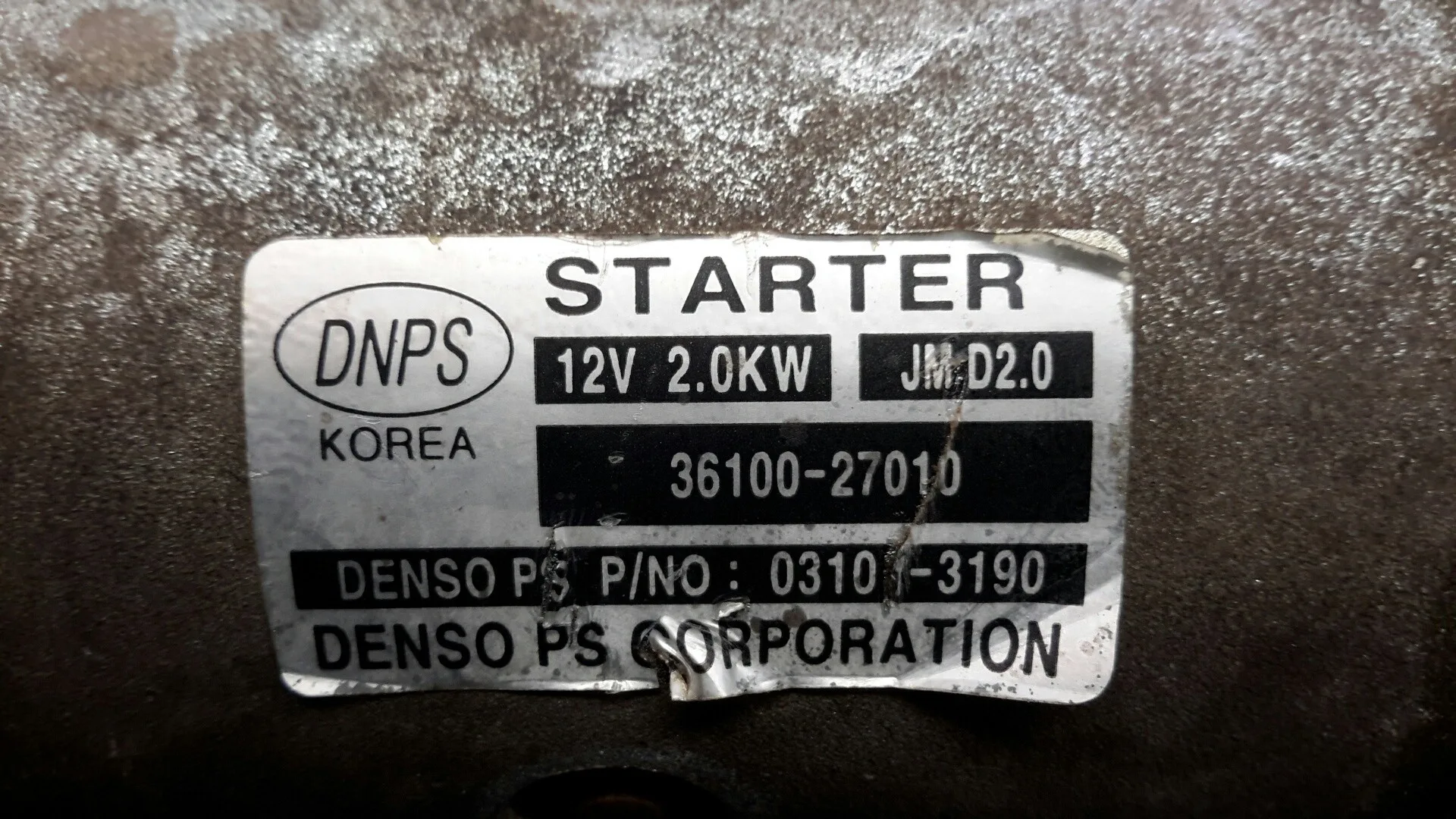 Motor Arranque para Kia Sportage