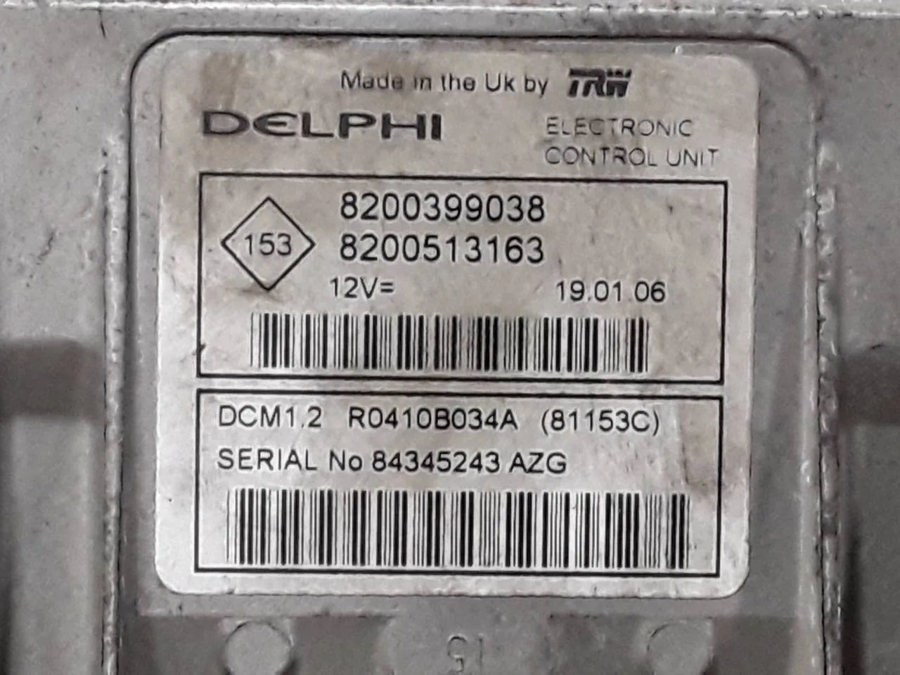 Centralita Motor Uce para Renault Clio Iii