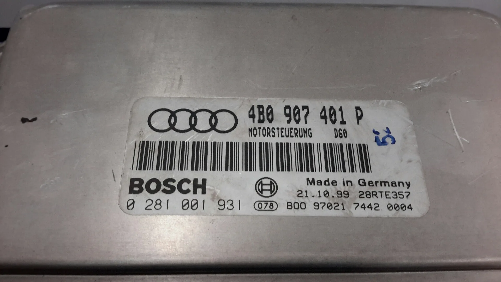 Centralita Motor Uce para Audi A6 Berlina (4B2)