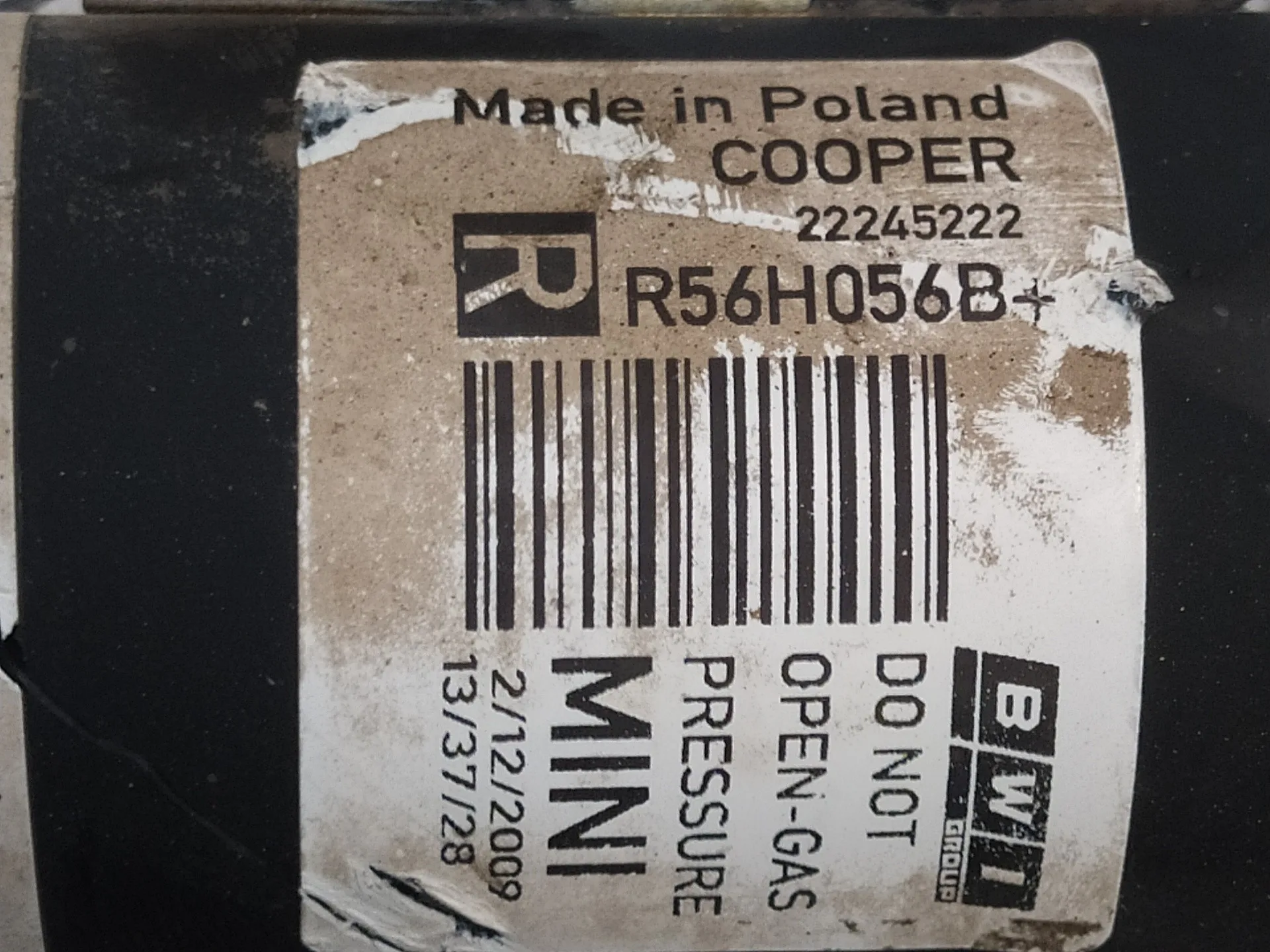 Amortiguador Trasero Derecho para Mini Mini (R56)