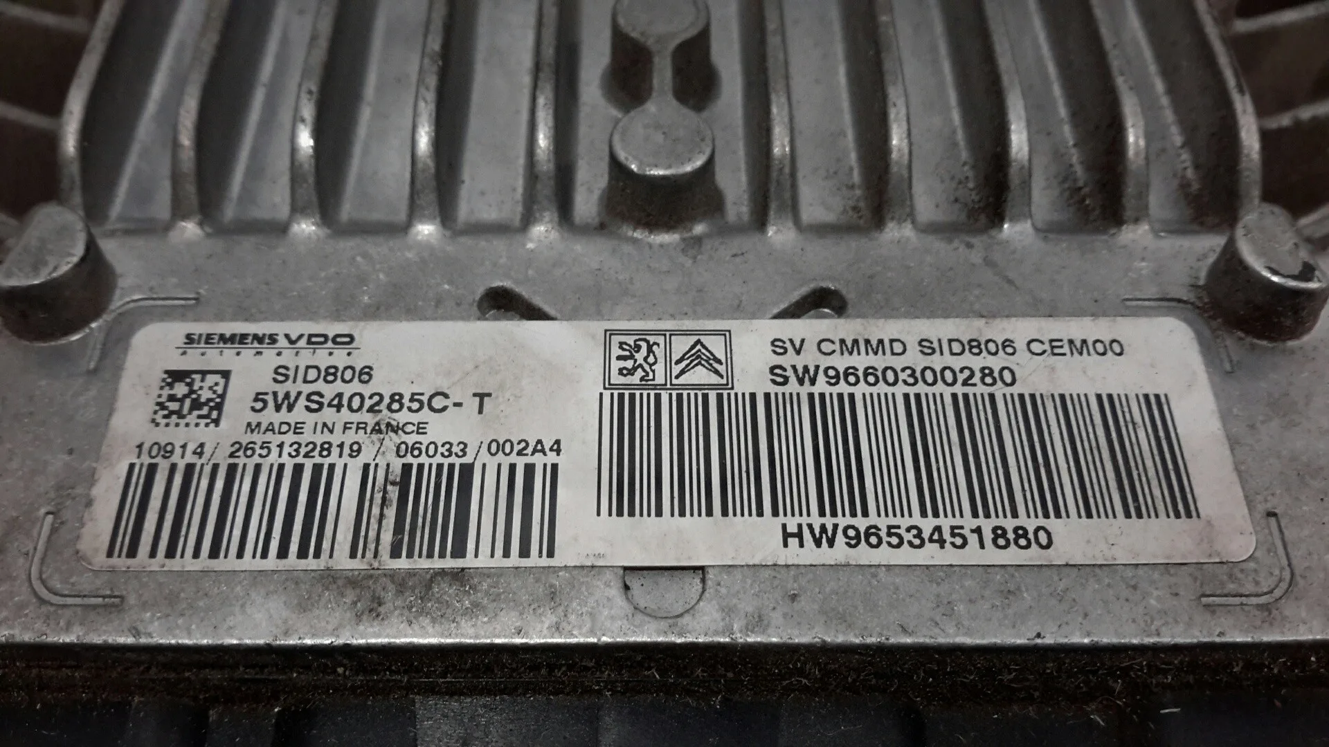 Centralita Motor Uce para Citroën C3