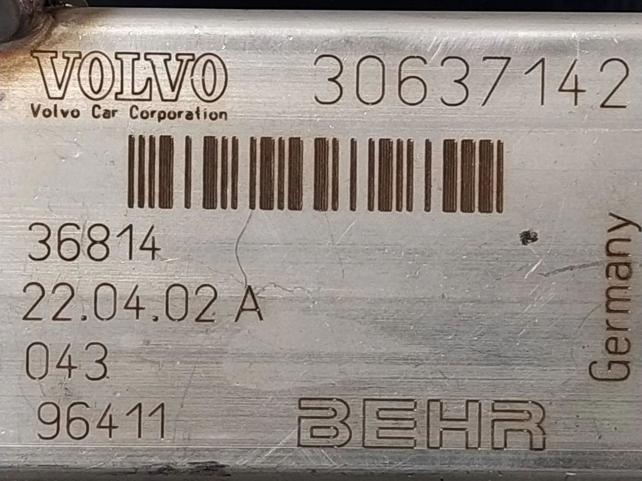Enfriador Egr para Volvo S60 Berlina