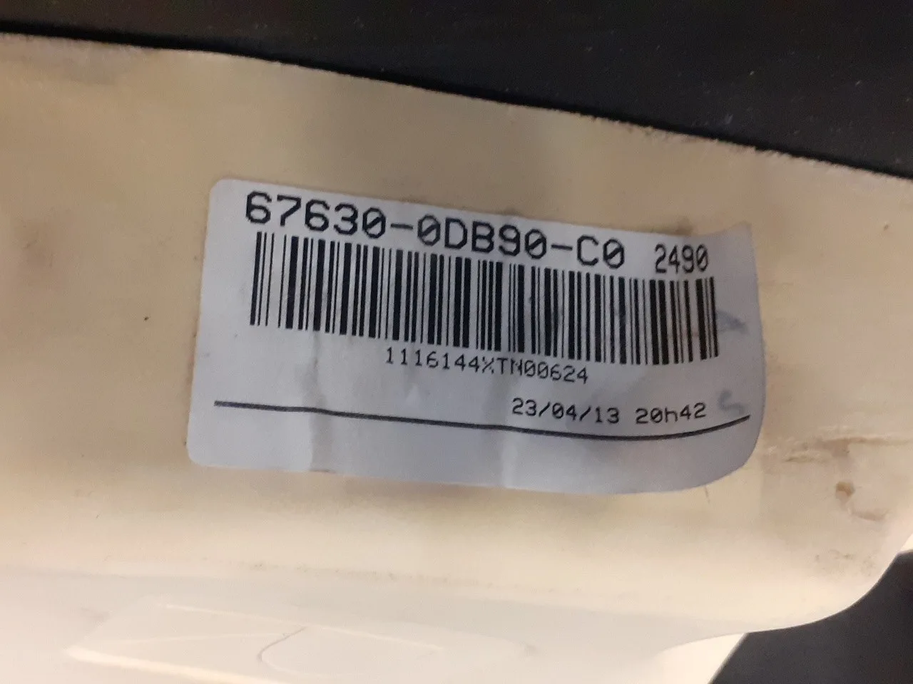 Guarnecido Puerta Trasera Derecha para Toyota Yaris