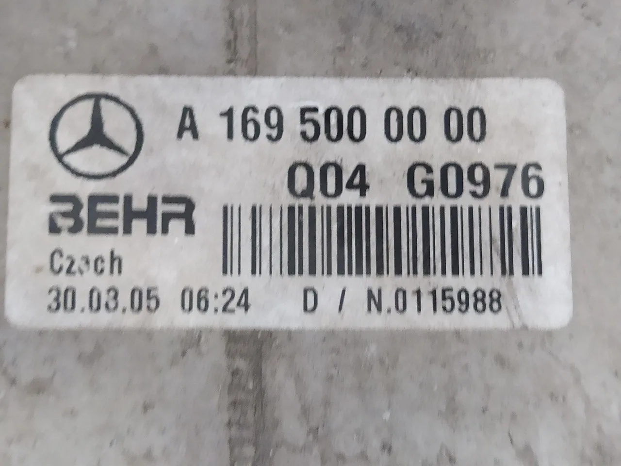 Intercooler para Mercedes-Benz Clase B (W245)