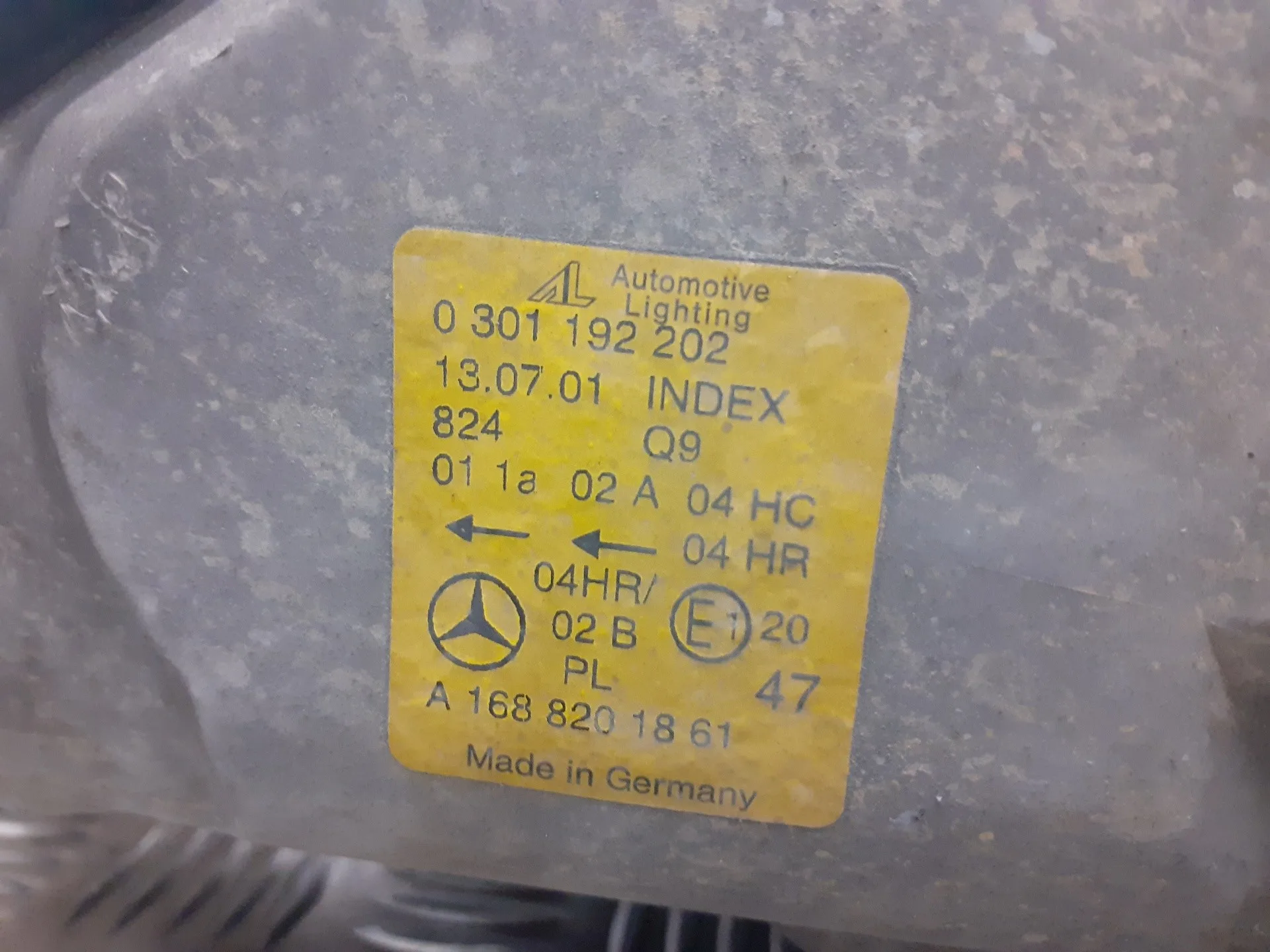 Faro Derecho para Mercedes-Benz Clase A (W168)
