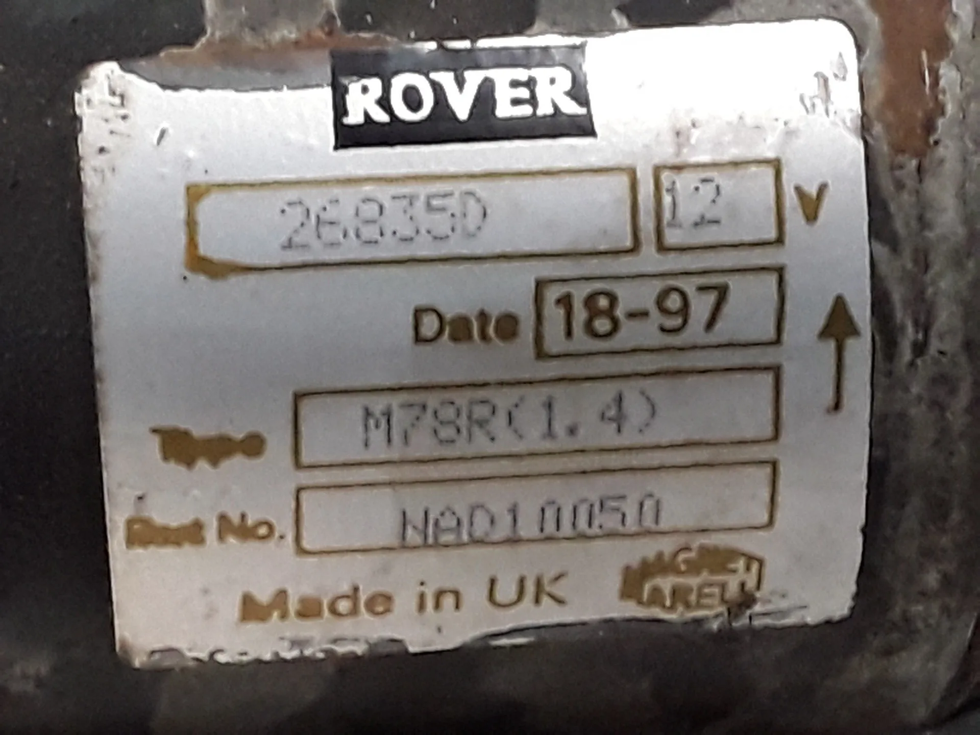 Motor Arranque para Mg Serie 200 (Rf)