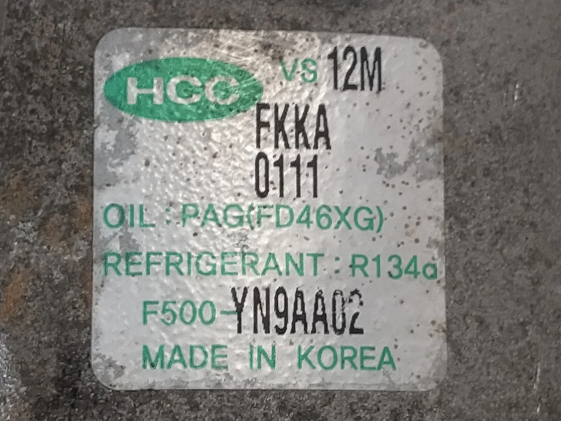 Compresor Aire Acondicionado para Hyundai Ix20