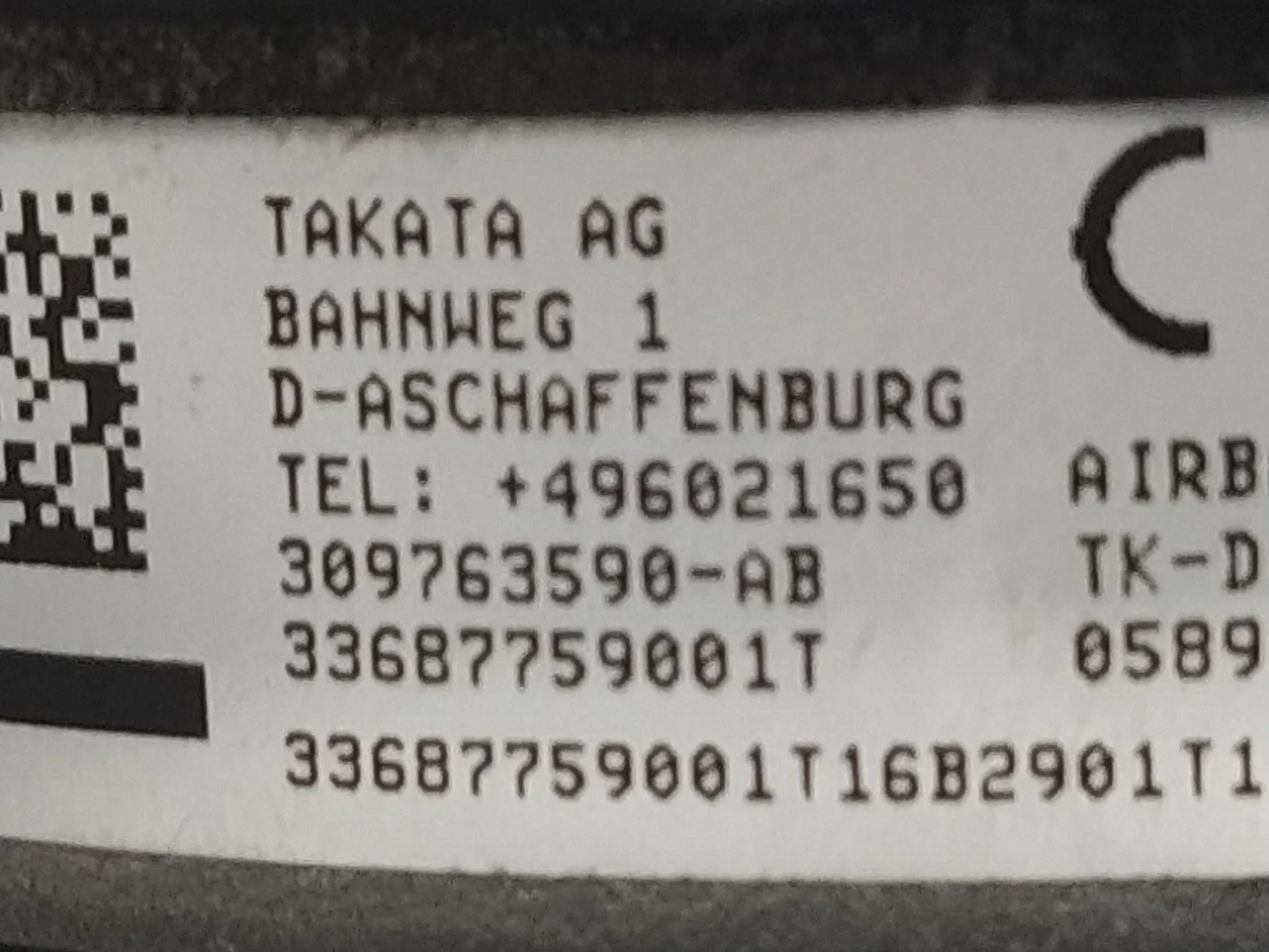 Airbag Delantero Izquierdo para Bmw Serie 3 Compact (E46)