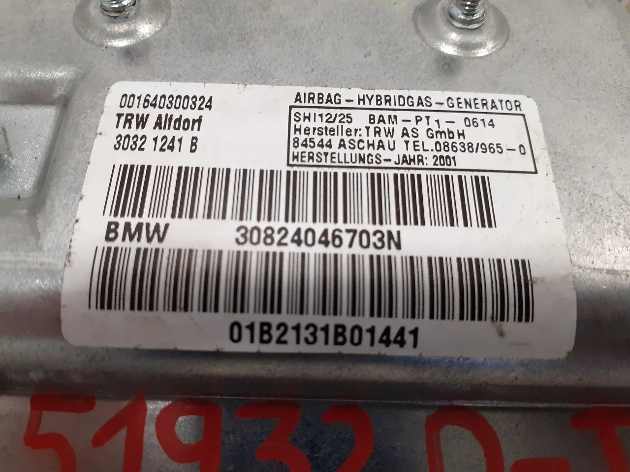 Airbag Lateral Delantero Izquierdo para Bmw Serie 7 (E65/E66)