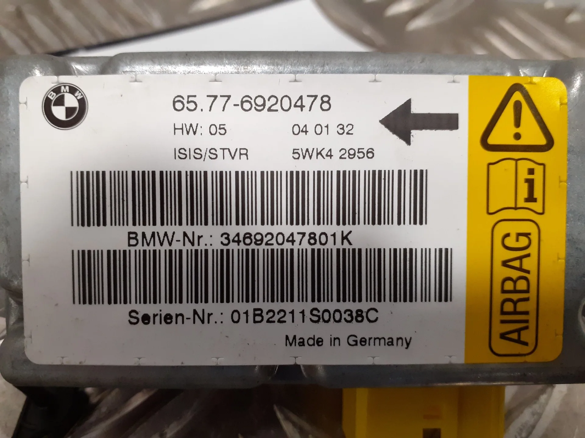 Centralita Airbag para Bmw Serie 7 (E65/E66)