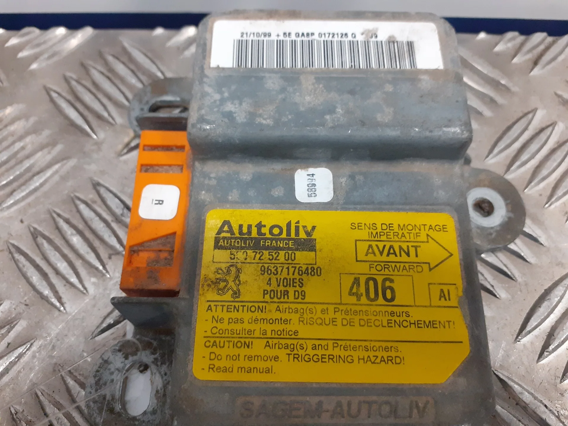 Centralita Airbag para Peugeot 406 Coupe (S1/S2)