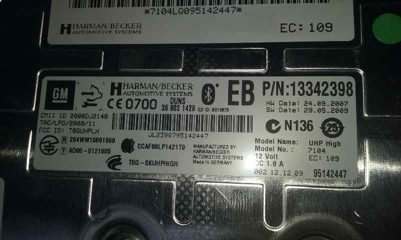 Modulo Bluetooth para Opel Astra J Lim.