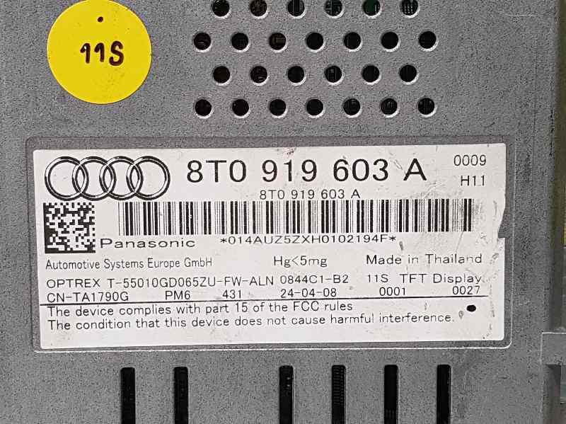 Pantalla Multifuncion para Audi A5 Coupe (8T)