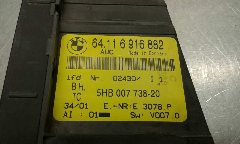 Mando Climatizador para Bmw Serie 3 Berlina (E46)