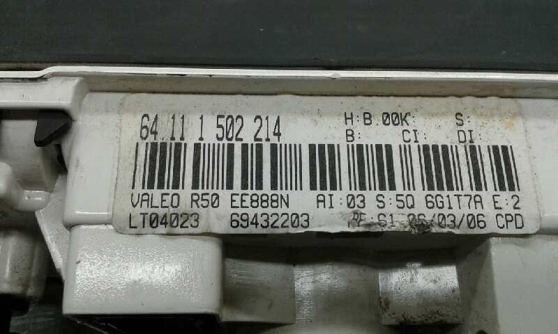 Mando Calefaccion / Aire Acondicionado para Mini Mini (R50,R53)