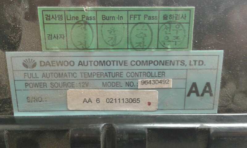 Mando Calefaccion / Aire Acondicionado para Daewoo Tacuma