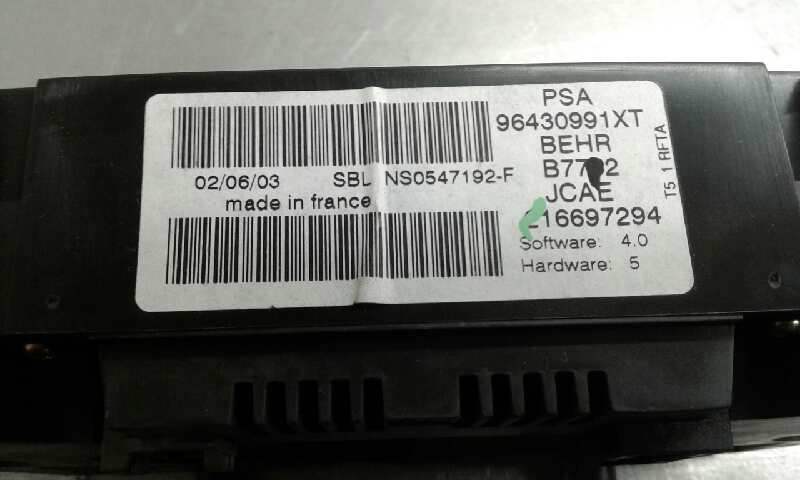 Mando Climatizador para Peugeot 307 (S1)
