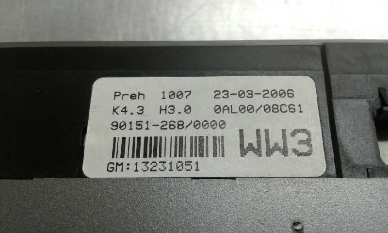 Mando Climatizador para Opel Astra H Berlina