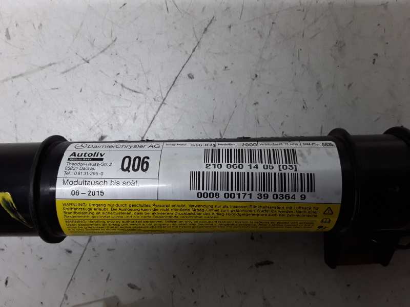 Airbag Cortina Delantero Derecho para Mercedes-Benz Clase E (W210) Berlina Diesel