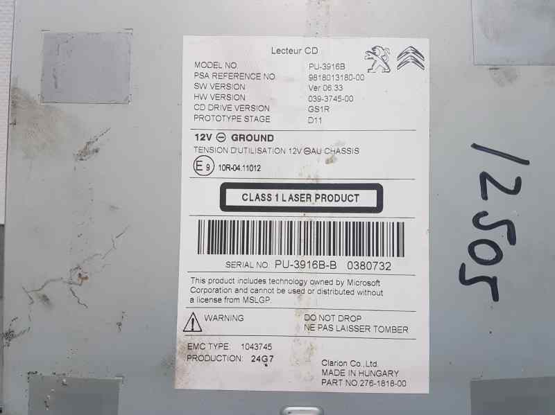 Sistema Audio / Radio Cd para Ds 4