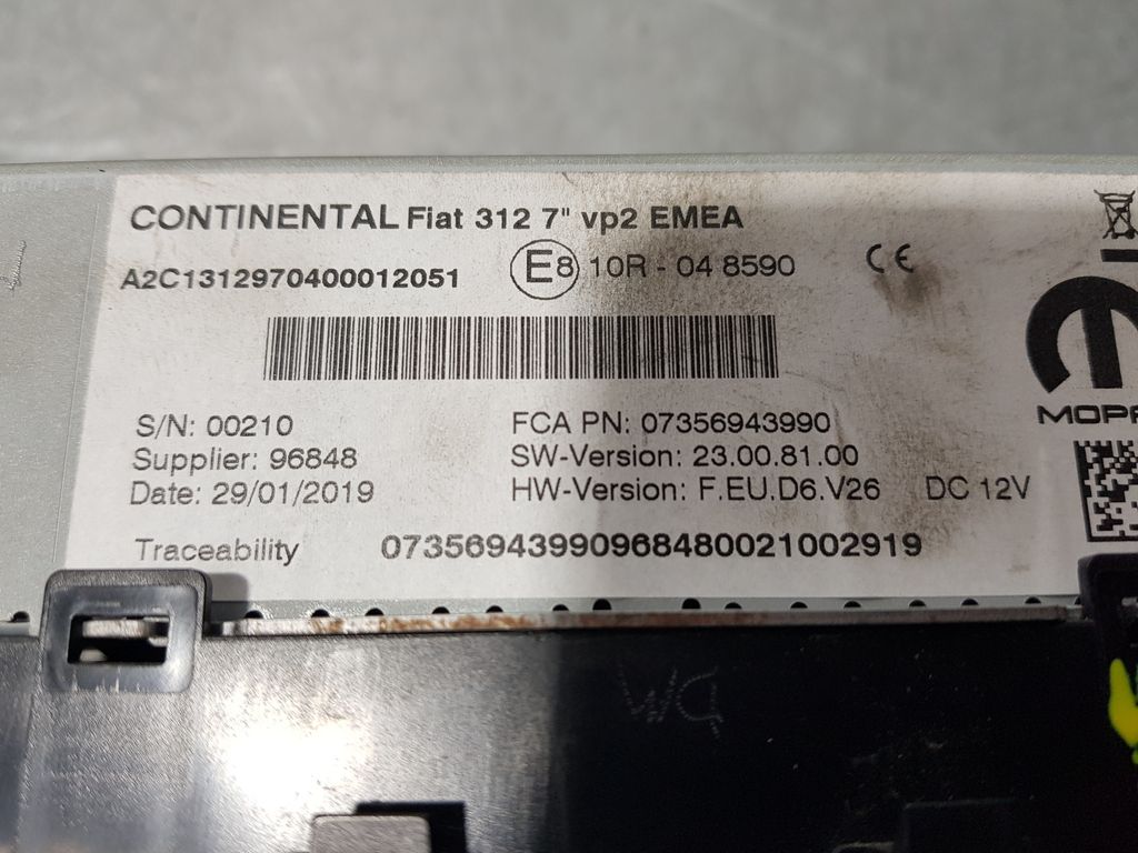 Sistema Audio / Radio para Fiat Nuova 500 (150)
