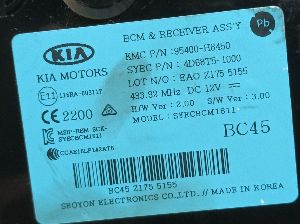 Modulo Electronico para Kia Rio (Yb)