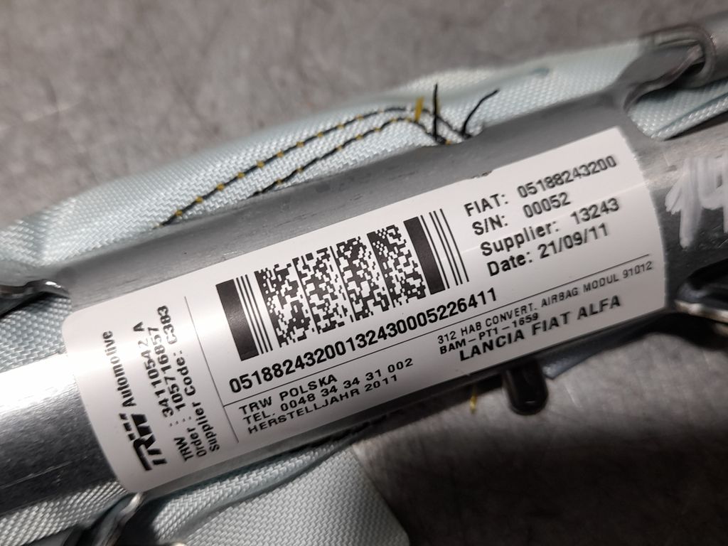 Airbag Cortina Delantero Derecho para Fiat 500 Cabrio (150)