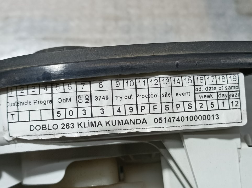 Mando Calefaccion / Aire Acondicionado para Opel Combo D